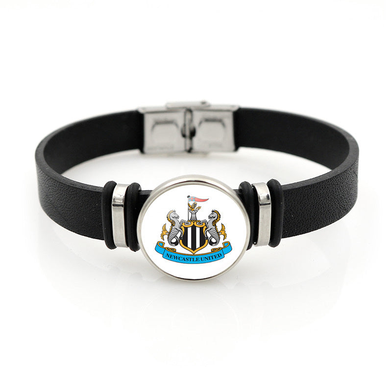 Football Club Snap Bracelet with Crystal Design