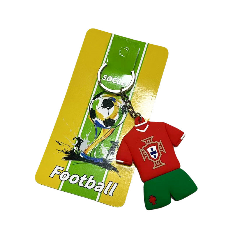 Football Team Emblem PVC Keychain