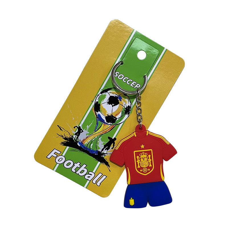 Football Team Emblem PVC Keychain
