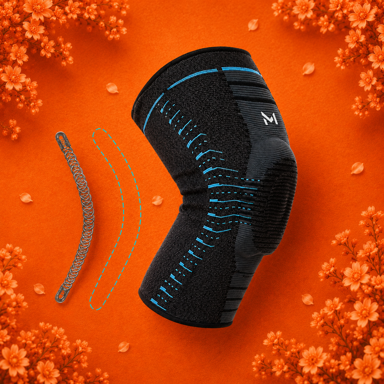 Professional Sports Knee Pads with Silicone Padding and Support