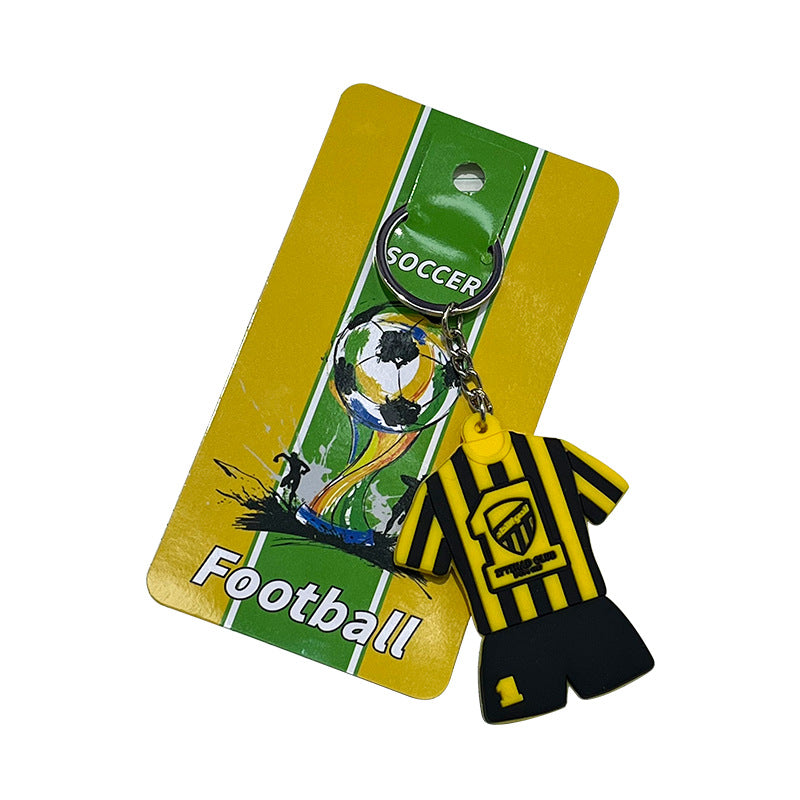 Football Team Emblem PVC Keychain