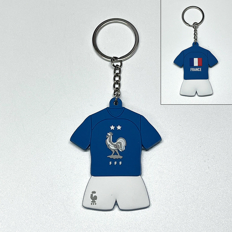 Football Team Emblem PVC Keychain