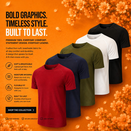 Loose Fit Round Neck Short Sleeve T-Shirt