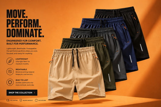 Mens Quick-Dry Sports Shorts Casual Athletic Pants