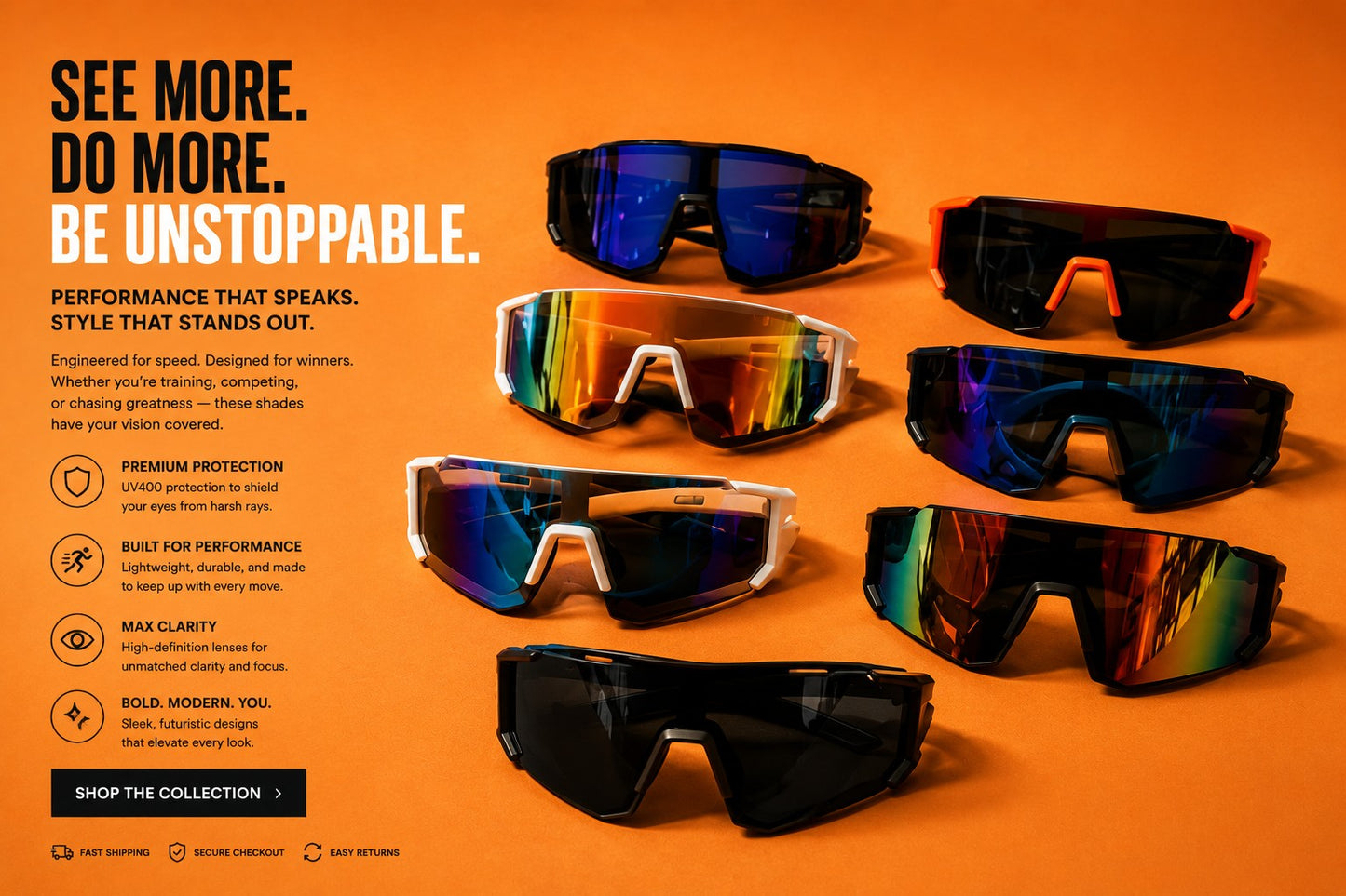 Smart Color-Changing Polarized Sports Glasses