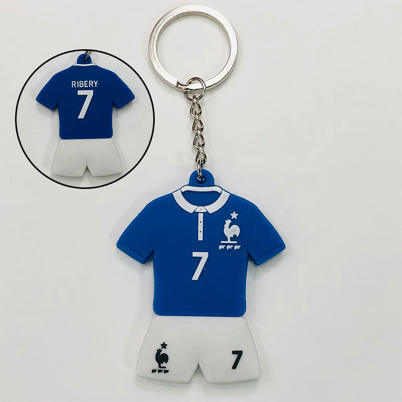 Football Team Emblem PVC Keychain