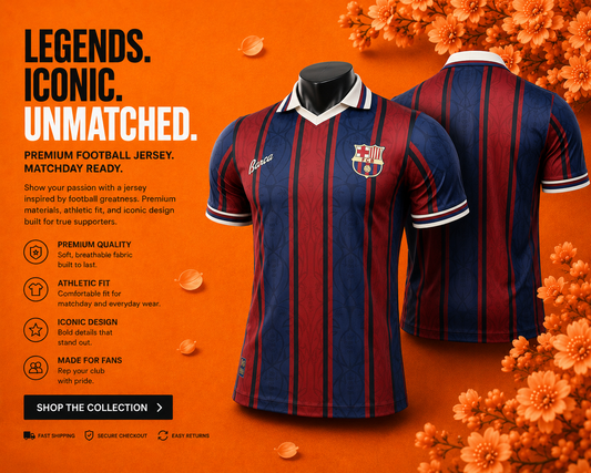 Barcelona Home Court Football Jersey