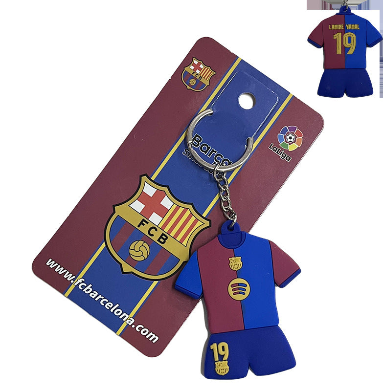 Football Team Emblem PVC Keychain