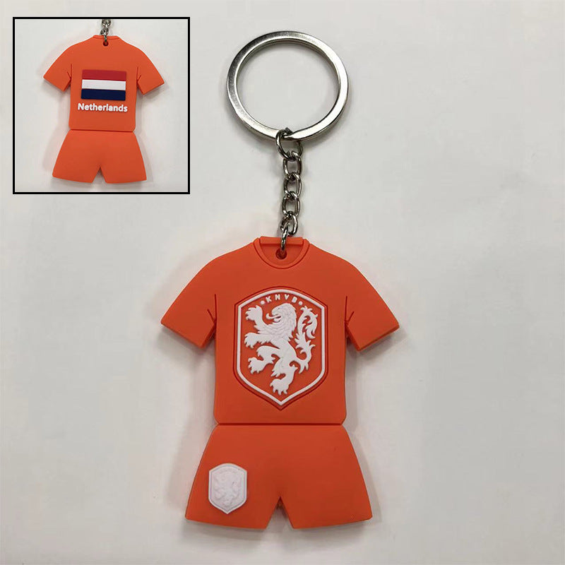 Football Team Emblem PVC Keychain
